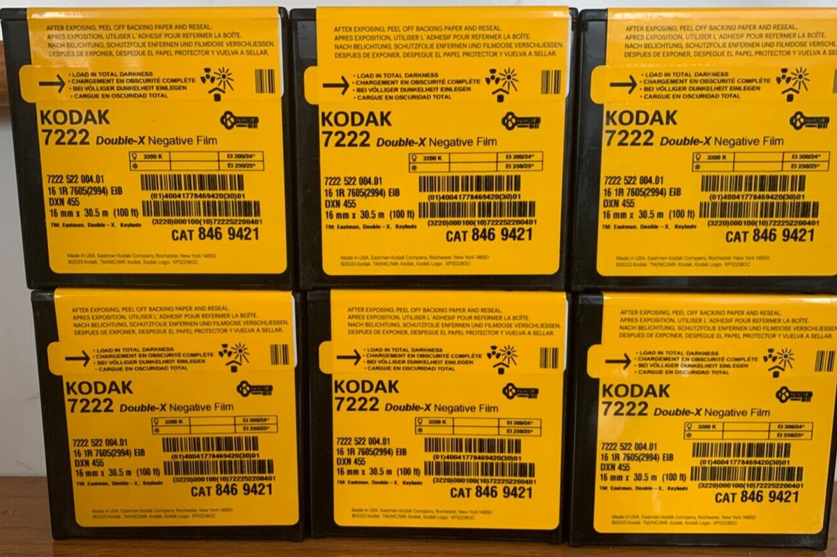 KODAK Double-X 16mm B&W Negative Film 7222 100FT - BRAND NEW