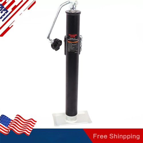 5000 lbs Weld-On Swivel Trailer Jack, 15" Travel Lift Top Wind w/ Footplate