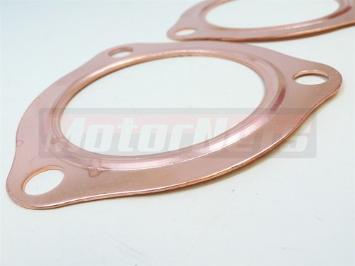 Par de juntas colector de escape de cabezal de cobre reutilizables de 2,5" SBC BBC 302 350 454 - Imagen 2 de 2
