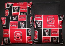 North Carolina State University WOLFPACK 4 CORNHOLE BEAN BAGS ACA Regulation NEW
