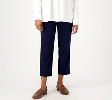 Susan Graver Women's Plus Sz Pants 4X Regular Milano Knit Pull-On Blue A574063