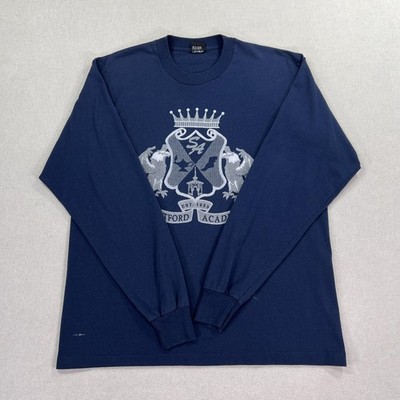 VTG Stratford Academy Shirt Mens XL Long Sleeve Screen Stars Best Single Stitch