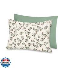 Hooyax 2-Pack Toddler Pillowcase - 100% Muslin Cotton Fits 13 * 18 Toddler Pi