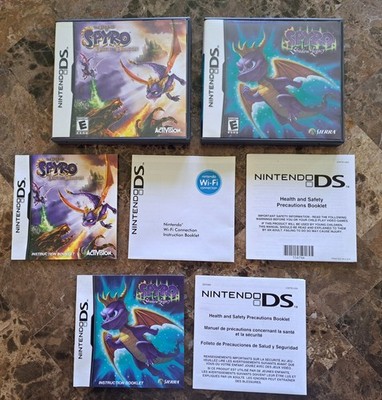 Spyro Shadow Legacy & Dawn Of The Dragon Nintendo DS With All Inserts Free Ship