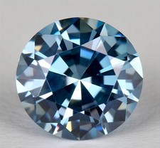 3 Ct Round Brilliant Cut Natural Blue Color Lab Grown Diamond VVS1 Certified