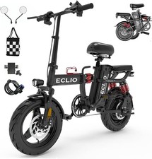 Eclio Ebike 14" Folding City Bike Peak 800W Motor 25MPH Electric Bike for Adults