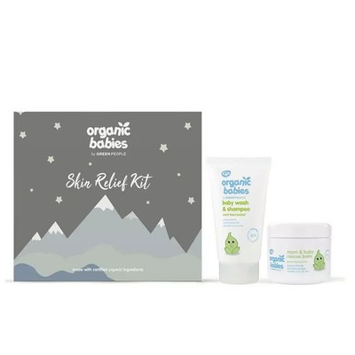 Green People Organic Natural Babys Skin Relief Kit Newborn Gift Set