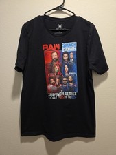 WWE 2020 Survivor Series Black T-Shirt Size XL. Raw Vs. Smackdown. B10