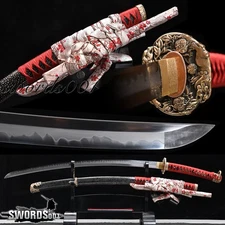 Hand Polished Japanese Tachi Sharp Samurai Katana Sword T10 Steel Clay Tempered