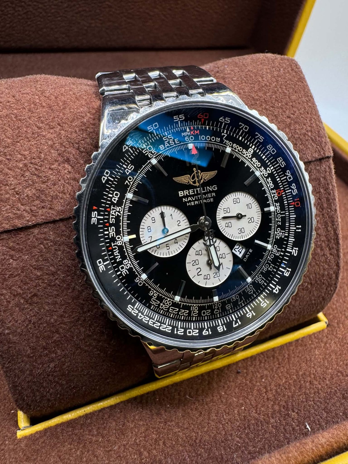 Breitling Navitimer Heritage A35350 Black Dial Automatic 43mm Watch