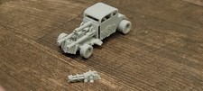 Apocalyptic Old Antique Car With Wheels that roll. 3d printed. 2 item 1/64 scale