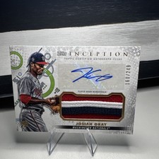 2022 Topps Inception Autograph Patch Rookie Josiah Gray #IAP-JG Nationals /249