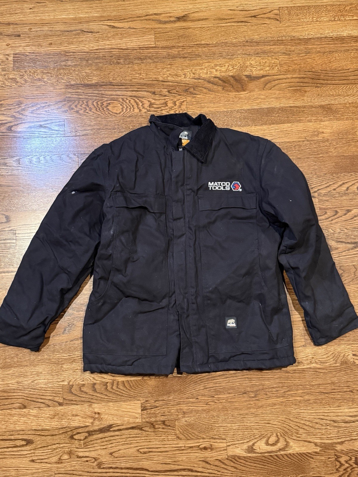 Vintage MATCO Tools Work Jacket Berne Insulated Black Carhartt Style L