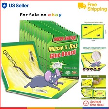 12 Pack Large Mouse Glue Traps Heavy Duty Stickiness Indoor Outdoor Use