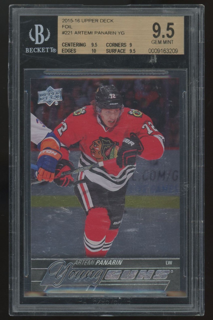 2015-16 Upper Deck Artemi Panarin RC Young Guns Foil #221 BGS 9.5