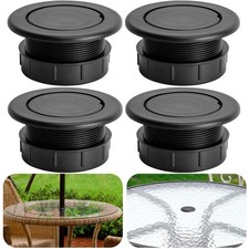 DECOHS 4 Pcs 2 Inch Parasol Umbrella Hole Ring Plug and Cap Set, 4