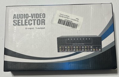 8 Ports Composite 3 RCA Video Audio AV Switcher Box, 8 Way Selector Swi