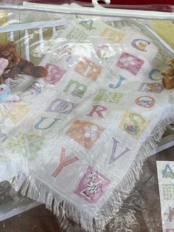 Dimensions Counted Cross Stitch Baby Afghan ABC’s Alphabet Kit NIP
