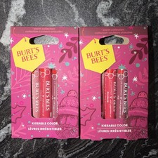  2 Burts Bees Kissable Color Warm Collection Holiday Gift Set- 3 pack