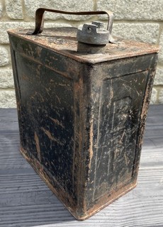 Vintage BP Petroleum Spirit Can 2 Gallon Embossed Metal Fuel Tin Original Cap