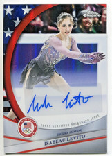 Topps Chrome Winter Olympics USA #BCA-ILE Isabeau Levito USA Refractor Auto #/76