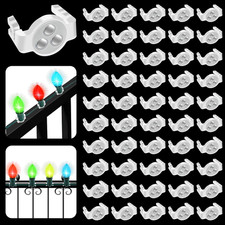 50 Pack Magnetic Christmas Light Clips, Strong Magnet for C9 C7 Sockets