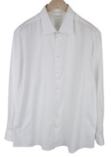 SUITSUPPLY Traveller Men's Formal Shirt 45/17 3/4 White Slim Pure Cotton 