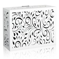 Wooden Doorbell Chime Cover Box Only Decorative Wall-Mounted Door white