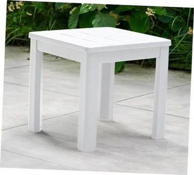 Keter Outdoor Chaise Side Table - White