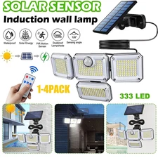 3000LM 333 LED Solar Lights Outdoor Waterproof Motion Sensor Security Wall Lamp