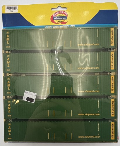 Coches contenedores Athearn 2690 HO Alaska Marine Lines Jindo Dry Box 53"" (juego de 5) | Condition: New