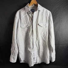 Vintage Wrangler Pearl Snap Button Long Sleeve Shirt - Striped - Men s Large