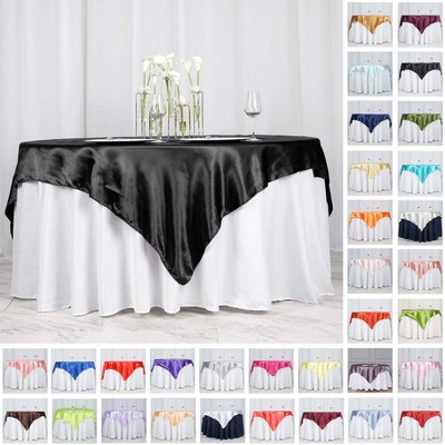 30 SATIN SQUARE 72x72'' Table OVERLAYS Wedding Party Catering Wholesale Linens