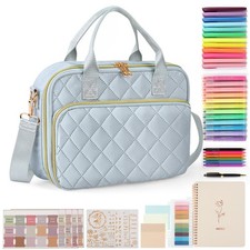 Bible Journaling Kit Quilted Cover, 31 Highlighters, 75 Tabs, Gift