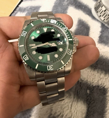 ASEIKON Quarz Herren Armbanduhr Edelstahlsilber grün 42mm per dm gibts mehr Info