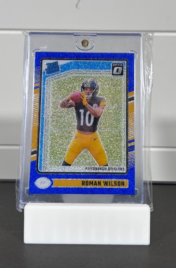 2024 Panini Donruss Optic - Rated Rookie Roman Wilson #285 Blue Glitter Prizm...