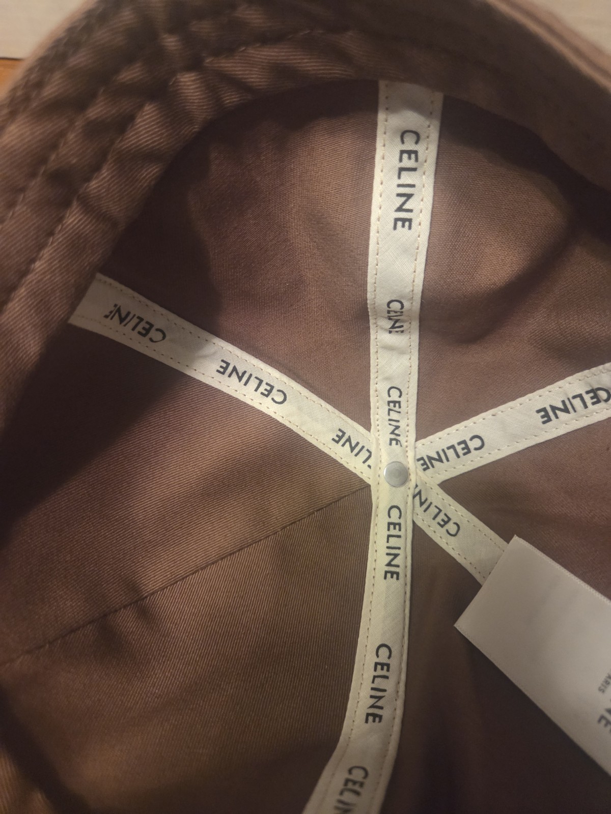 Celine Triomphe Baseball Cap Adjustable Chocolate… - image 11