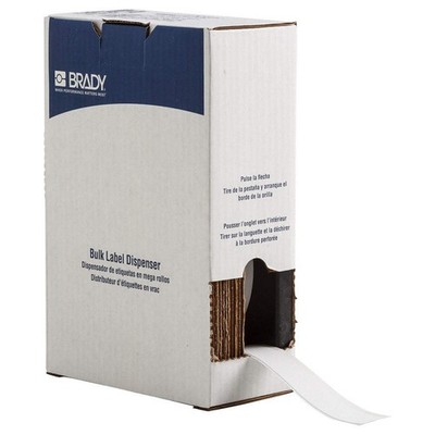 BRADY BM7C-1000-854-WT Label,1 in W,Indoor,White 803MW6