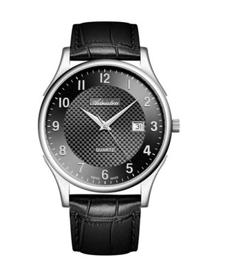 ADRIATICA Men Quartz Casual Watch Classic Dress Black Dial Waterproof Swiss 41mm