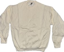 Vintage NOS 90  s Medium Fruit Of the Loom Best Ivory Blank Sweatshirt. USA