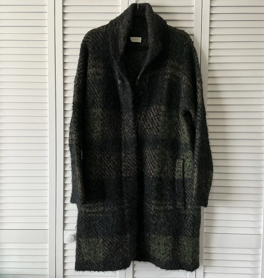 Abrigo Poetry Alpaca Boucle’ para mujer talla 6 de gran tamaño negro jaspeado boho cottagecore Foto 3 de 4