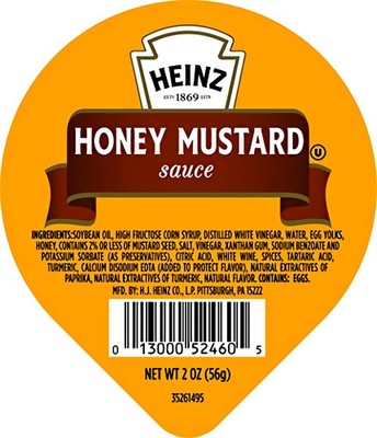 Heinz Honey Mustard Single Serve Dipping Sauce (60 ct Pack, 2 oz Dipping Cups)