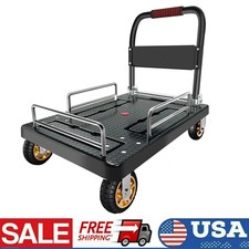 Folding Hand Truck Dolly Cart with Wheels Luggage Cart Trolley Moving 1300lbs