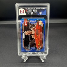 Zhang Weili 2021 Panini Prizm UFC Blue Prizm Card 120/199 #189 HGA 9.5 GEM MINT