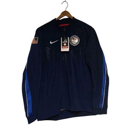Team USA Paralympic Podium Jacket Women's Medium Nike Paris 2024 Blue DZ3572-492 - Picture 1 of 13