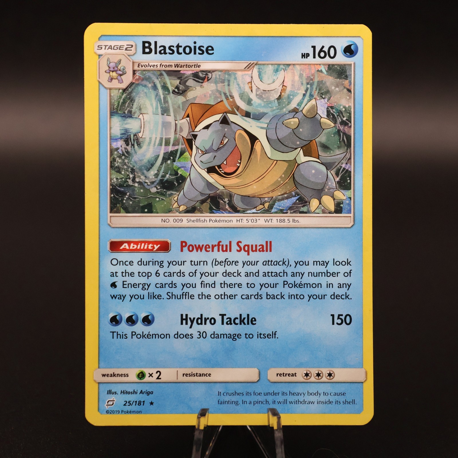 Pokemon TCG | Blastoise 25/181 | Team Up | Cracked Ice Holo | MP