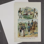Vintage Chromolithograph Print: US Army & Navy Uniforms, War of 1812 by H.A. Ogd