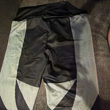 Women’s Black/Gray Colorblock Pull-On Activewear Skinny Leggings M Polyester