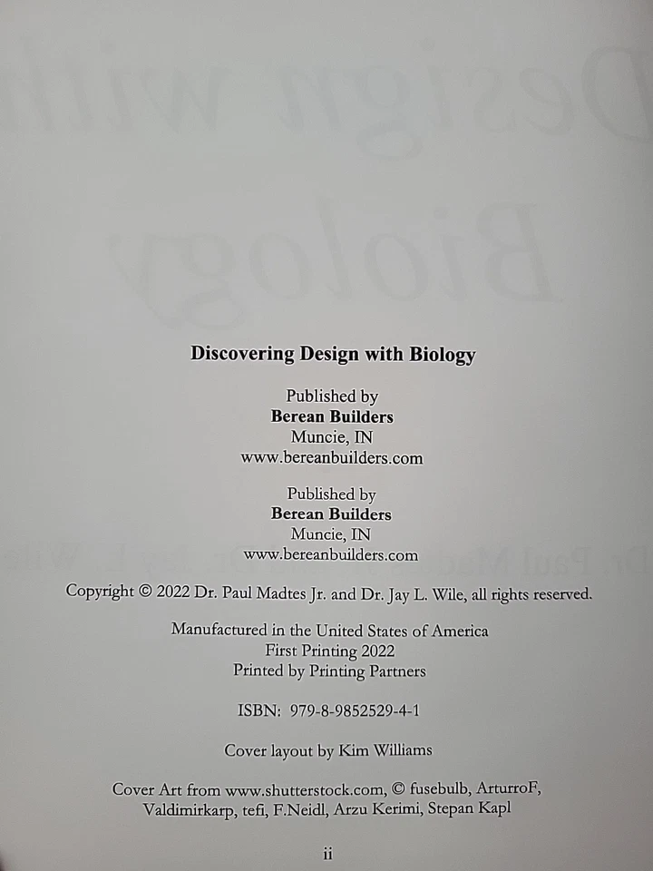 Discovering Design With Biology Set - Highschool Wile Tests/Text Berean Builders - Image 4 of 4