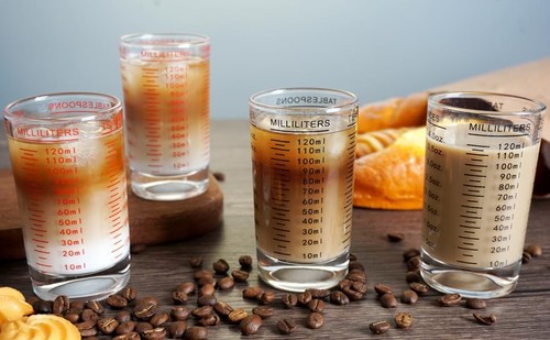 Measuring Cup 4 Ounce/120ML Shot Glass Liquid Heavy High Espresso Glass Cup (... - Picture 2 of 6